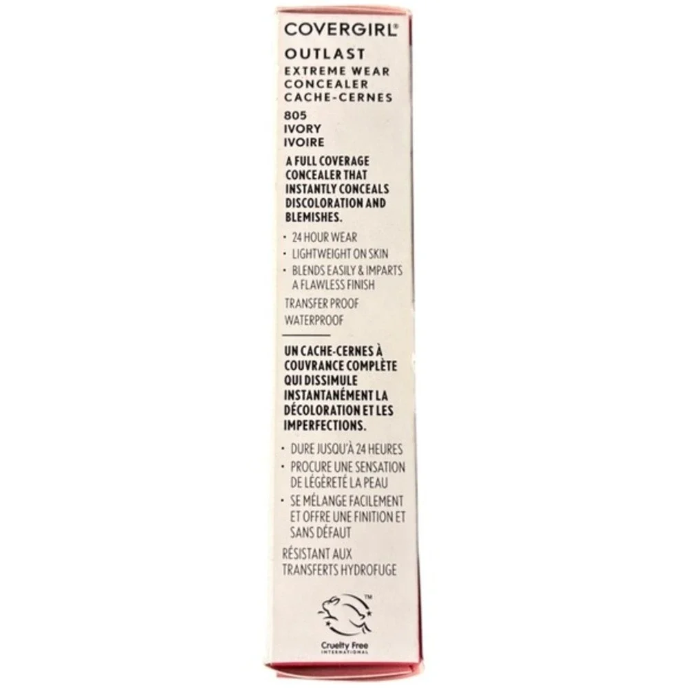 Covergirl Outlast Extreme Wear Concealer 805 Ivory‎ Full Coverage New In Box
